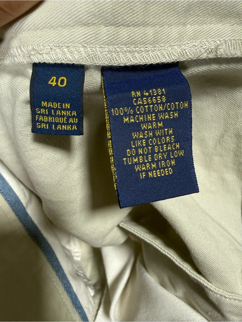 Polo Ralph Lauren Classic Fit 9” Chino Shorts Men’s 40 Beige Khaki Cotton